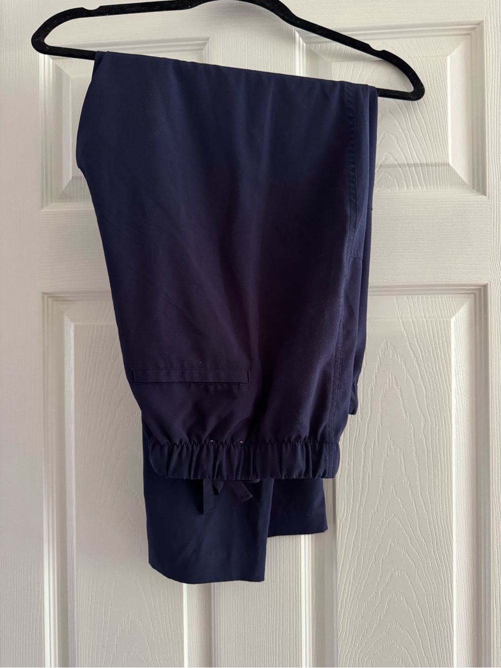 Navy trouser pants with drawstring